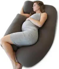NEW PharMeDoc 53" Olive Green Pregnancy Pillow, U-Shape Cooling