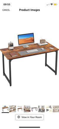 Desk, like new, rustic brown 
