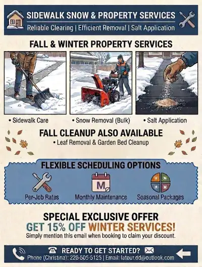 Snow Removal and Fall Cleanup , View more
