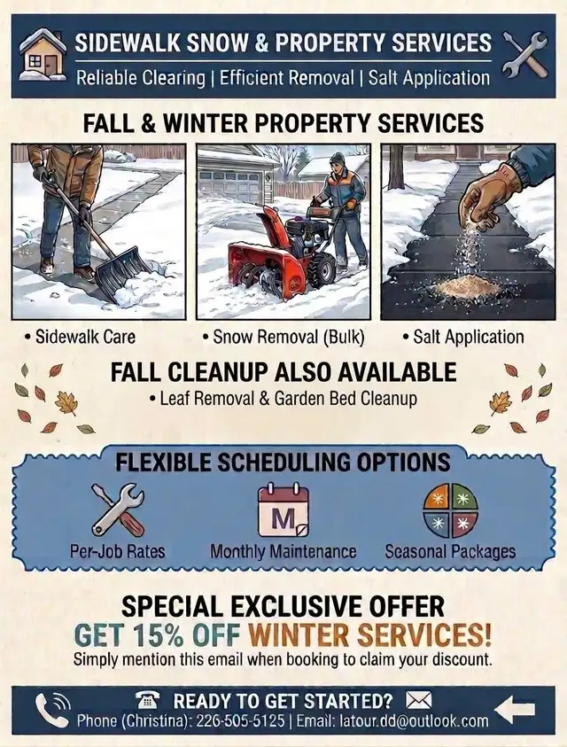 Snow Removal and Fall Cleanup  in Other in Kitchener / Waterloo - Image 2