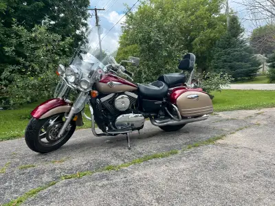 Kawasaki nomad, runs great. Bike is direct drive, so lots of speed and takeoff. Sad to sell this bik...
