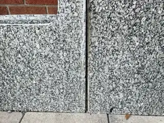 Various pieces from a granite countertop suitable for upcycling. All Flat pieces ¾ includes thick Po...