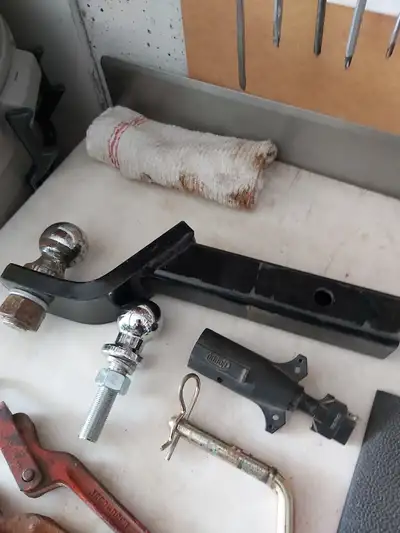 Trailer hitch 1 &7/8 " 2" balls boomers  chains etc OFFERS , View more