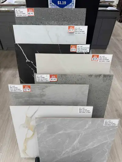 Premium 24”x24” Porcelain Tiles – On Sale Now!, View more