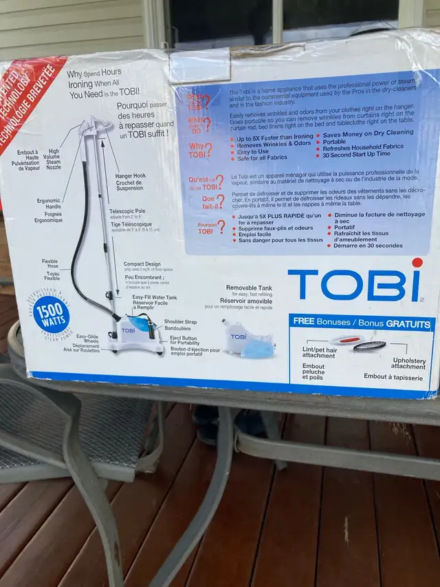 steamer for drapes, clothes ect new still in box 63417655532163121