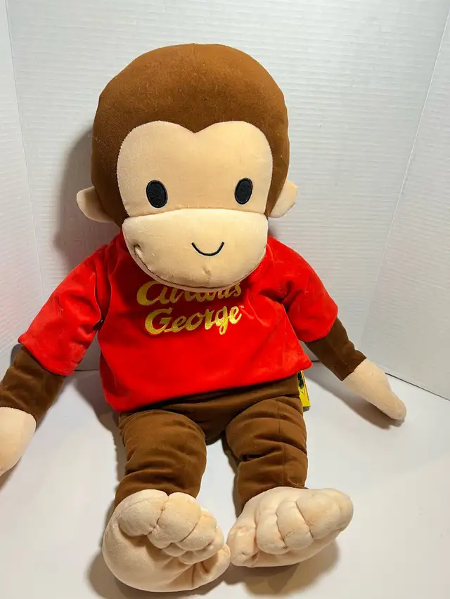 Curious George Plush Brown Monkey Ape 31" Stuffed Animal Red in Toys in Windsor Region - Image 3