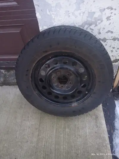 Set of four General snow tires 16 inch steel rims 5 by 115mm off set. P225 60R 16's Good Condition $...
