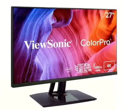 ViewSonic VP2756-4K 27 Inch 4K UHD IPS Ergonomic Monitor, View more