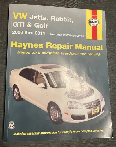 Haynes printed repair manual. VW Jetta, Rabbit, GTI & Golf 2006 thru 2011