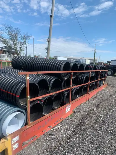 New corrugated double wall culvert with smooth interior 12”, 16”and 18” x just under 8’ long. 24” X...