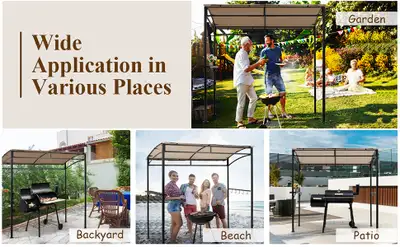 7ft Grill Gazebo, Patio Barbecue Canopy, View more