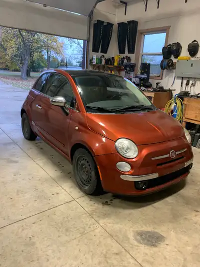 I have a 2012 fiat 500 for sale 5 speed manual, with sunroof/power windows. runs and drives good. bo...