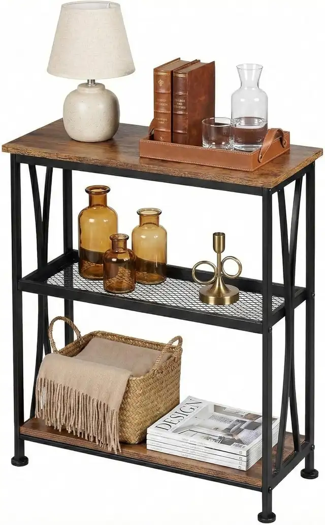 Vintage Narrow Side Table, 3 Tier End Table in Other Tables in Delta/Surrey/Langley - Image 6