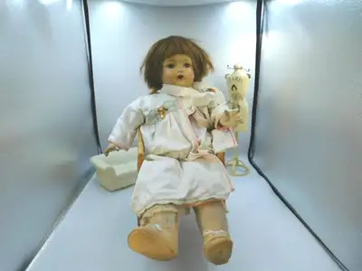 22" F&b 1920S ROSEMARY MAMA DOLL, BROWN WIG, SMOCK COAT, DRESS, View more