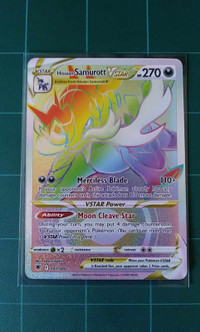 Pokemon Card Hisuian Samurott VStar Rainbow Rare