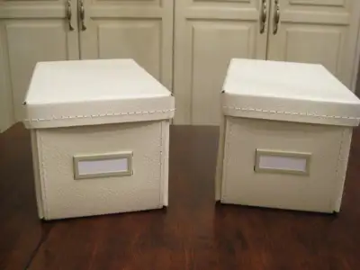 Pair Leather Look Cardboard recipe, receipts Shoe Storage Boxes, View more