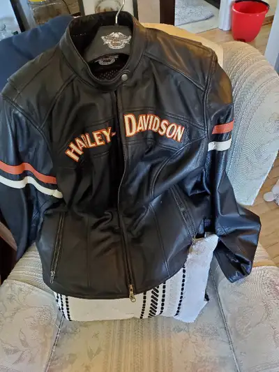 Harley Davidson Leather Jacket 650.00 or BO(Woman's) With Linerr, View more