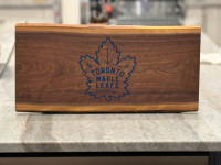 Toronto Maple Leafs Laser Edged Live Edge Board