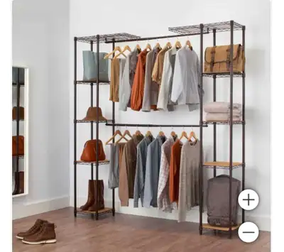 Chrome Closet Organizer expandable new in box, View more