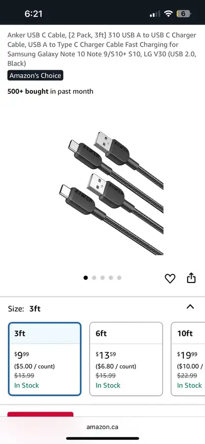 Anker USB-C Cable 3ft, View more