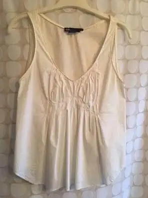 Ladies white sleeveless cotton blouse $10 6267 from Italy Small, View more