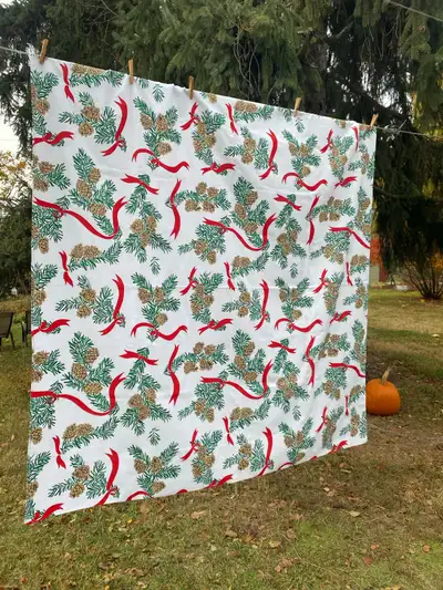 Winter Pinecone Christmas Tablecloth, View more