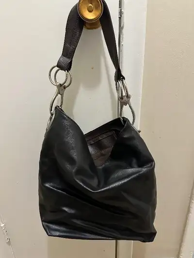 Black handbag, View more