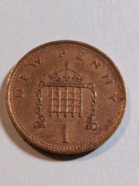 BRITISH COIN ONE NEW PENNY 
1971 