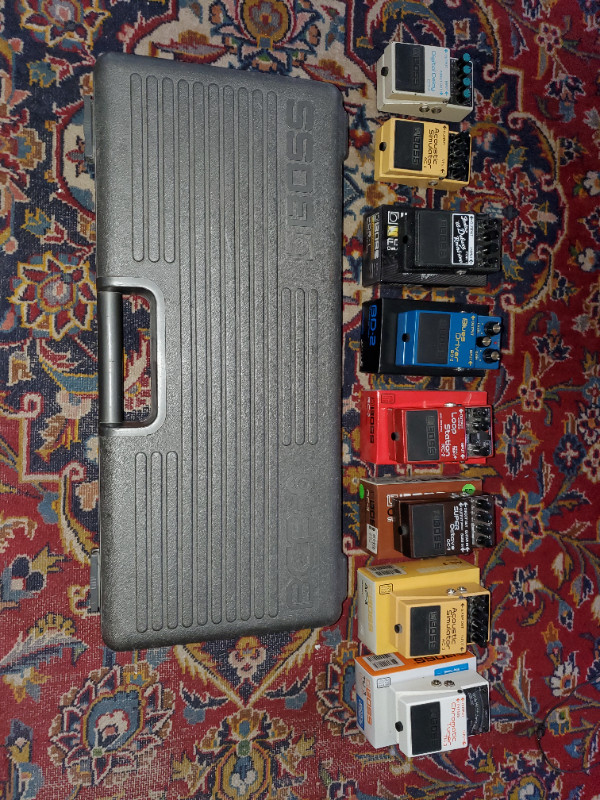 Boss Guitar Pedals and case in Amps & Pedals in Ottawa