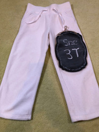 Old Navy Girls Ivory Fleece Pants - 3T