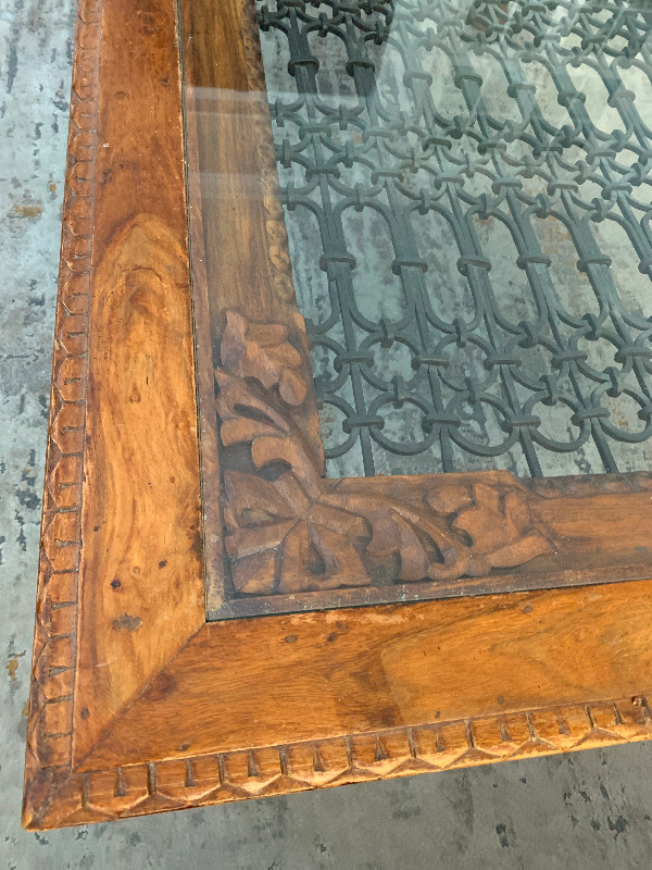 Antique Indian Window Grate Made into a Coffee Table Jali in Coffee Tables in Markham / York Region - Image 2