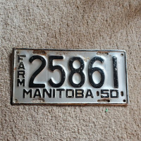1950 Manitoba Farm Plate 