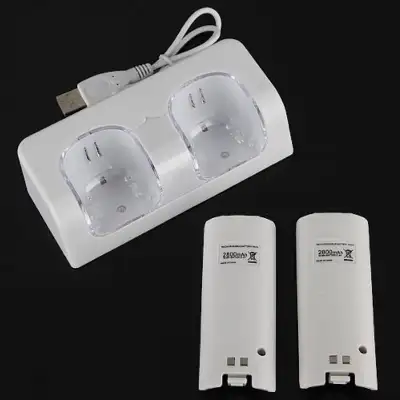 Wii Remote Charging Dock + 2 Battery Pack / quai batteries Wii, View more