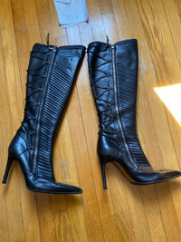 Italian Black Leather Boots