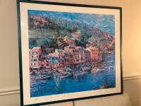 Large MARCO SASSONE Portofino Italy framed series print