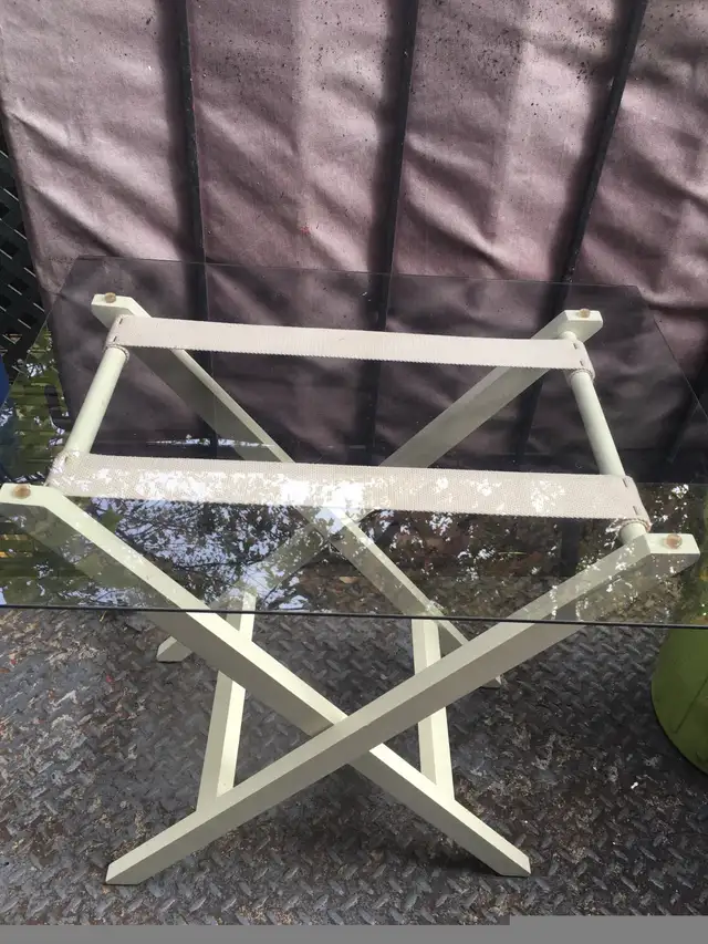 Folding table with glass top & wood in Other Tables in City of Montréal - Image 8