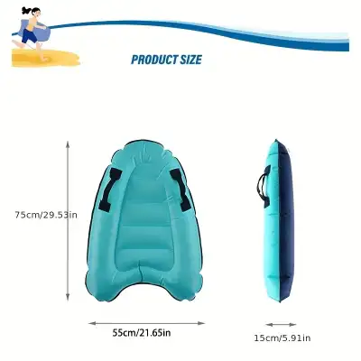 Navy/Teal Inflatable Surfboard/Boogie Board, View more