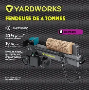 1 Balançoire 2 places : 100.00$ VENDUE 1 foyer en métal avec chaudière à cendre : 60.00$ 1 Fendeuse...