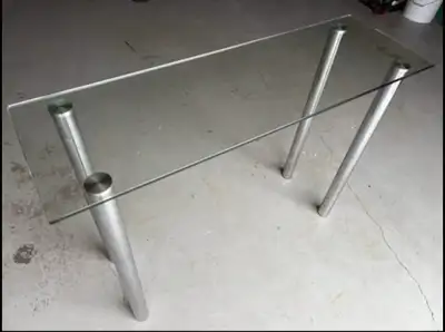 Glass console table 43/13,5 in, H-31 in, View more