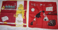 Two Vintage Ladies Handkerchiefs from Paris (never used) -- York