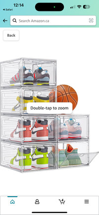 【Thicken & Sturdy】Clear Shoe Storage Organizer with Magnetic Doo