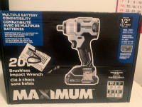 1/2”Maximum impact wrench (battery and tool)