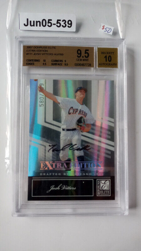 2007 Donruss Elite Extra Edition /769 Josh Vitters #111 BGS 9.5 in Arts & Collectibles in St. Catharines