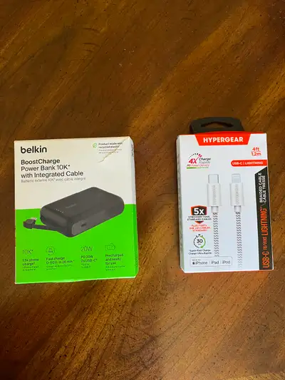 Belkin BoostCharger Power Bank & HYPERGREAR USB-C/LIGHTNING, View more