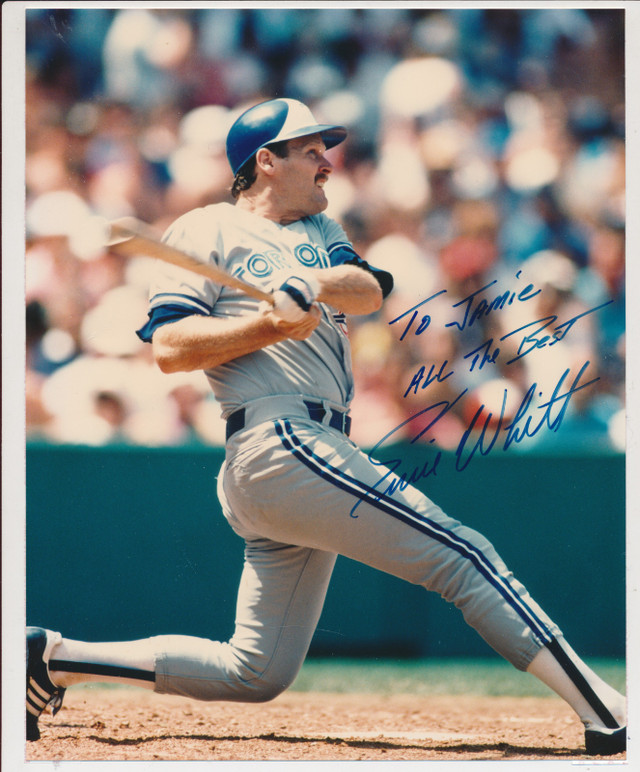 Ernie Whitt Signed Toronto Blue Jays Vintage Photo   8" x 10" in Arts & Collectibles in City of Toronto - Image 2