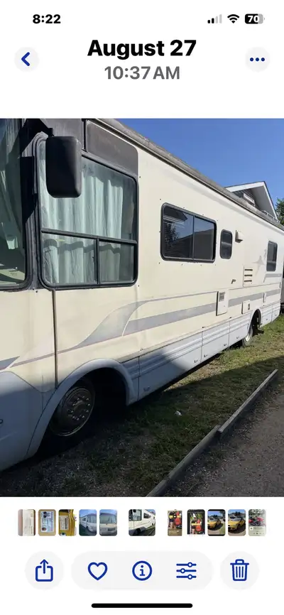 74000 km 30 foot gas lisenced in Saskatchewan.