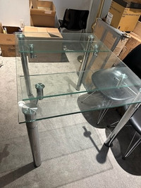 Glass table for 4