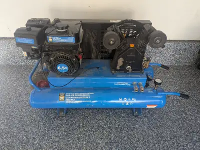 10 Gallon Twin-Tank Wheelbarrow Portable Gas Air Compressor, View more