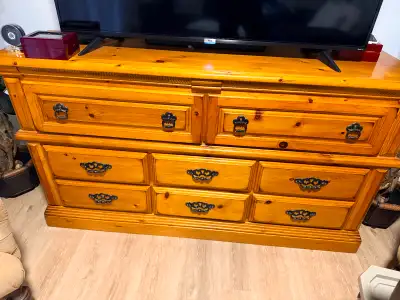 Solid wood dresser/cabnet., View more