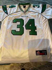 Sask RoughRiders George Reed #34 signed  Jersey size L.